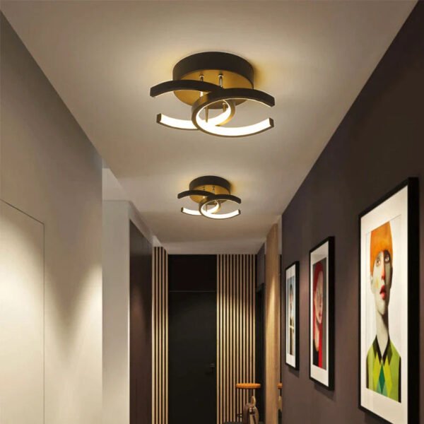 LunaGlow – Elegant LED ceiling lamp black and white 25.5 cm - Image 2