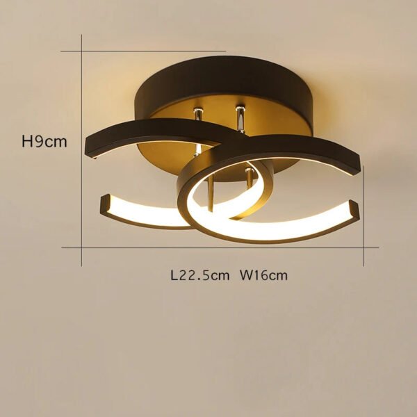 LunaGlow – Elegant LED ceiling lamp black and white 25.5 cm - Image 4
