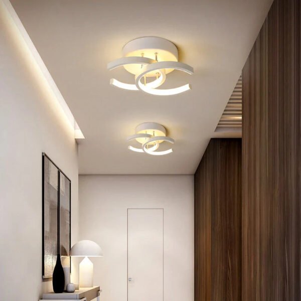 LunaGlow – Elegant LED ceiling lamp black and white 25.5 cm - Image 3