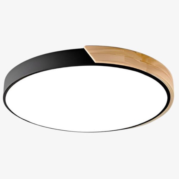 Nordic Macaron Round Ceiling Lamp Wood LED Ø30 cm