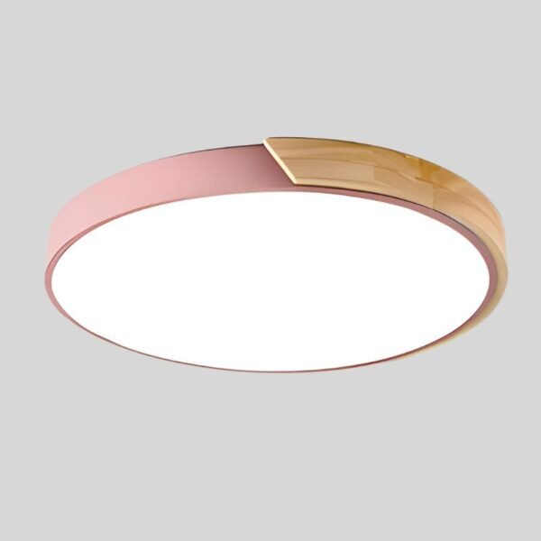 Nordic Macaron Round Ceiling Lamp Wood LED Ø30 cm - Image 16