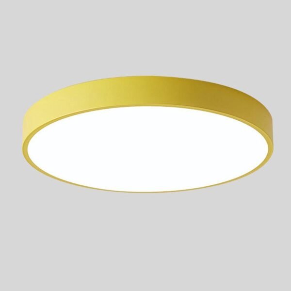 Nordic Macaron Round Ceiling Lamp Wood LED Ø30 cm - Image 9