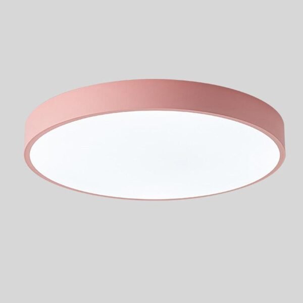 Nordic Macaron Round Ceiling Lamp Wood LED Ø30 cm - Image 10