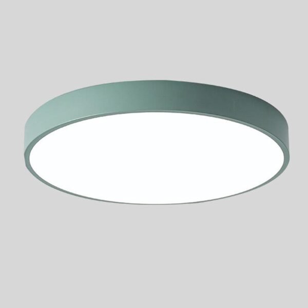 Nordic Macaron Round Ceiling Lamp Wood LED Ø30 cm - Image 7