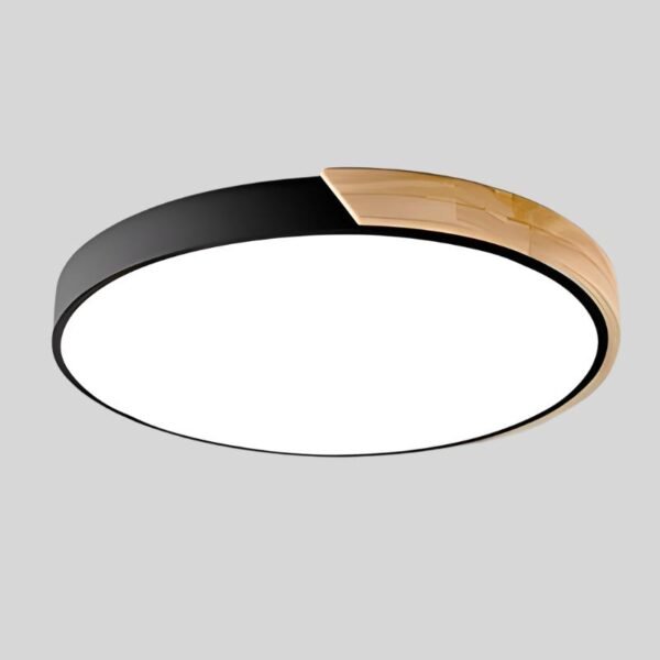 Nordic Macaron Round Ceiling Lamp Wood LED Ø30 cm - Image 17