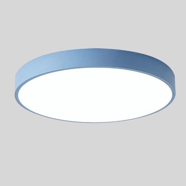 Nordic Macaron Round Ceiling Lamp Wood LED Ø30 cm - Image 8