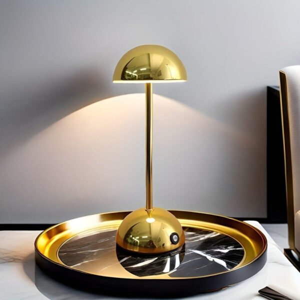Dimmable touch mushroom lamp made of metal – GlanzLicht Elegant - Image 6