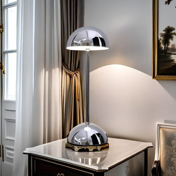 Dimmable touch mushroom lamp made of metal – GlanzLicht Elegant - Image 8