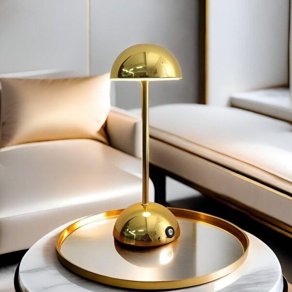 Dimmable touch mushroom lamp made of metal – GlanzLicht Elegant - Image 7