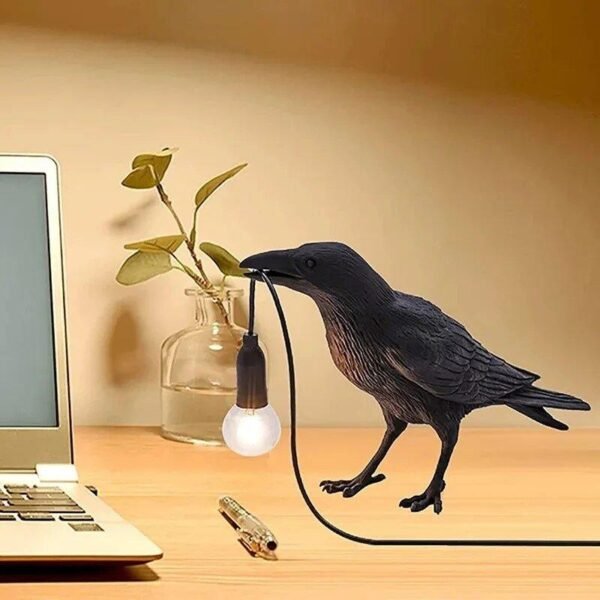 Creative crow wall light by NovaLights in black and white - Image 4