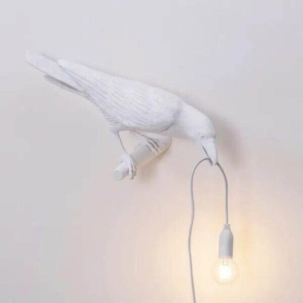Creative crow wall light by NovaLights in black and white - Image 10