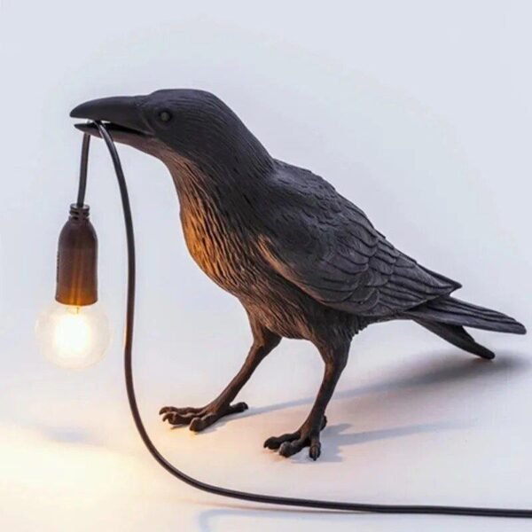Creative crow wall light by NovaLights in black and white - Image 9