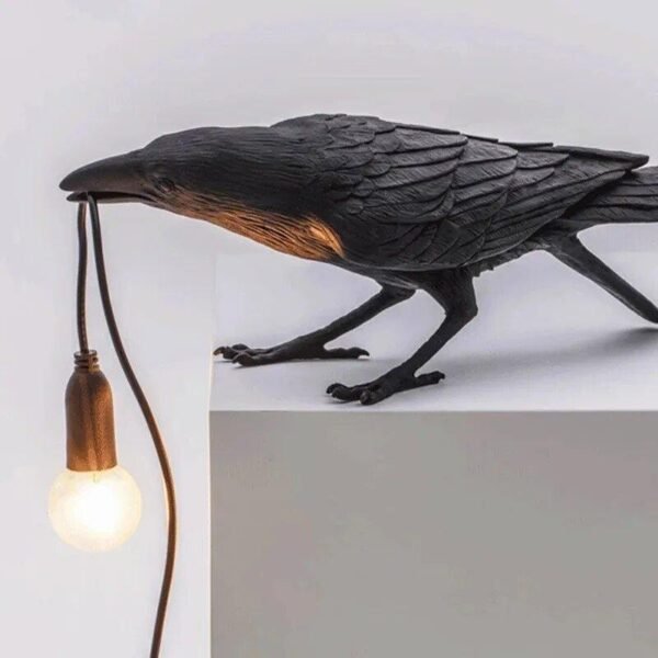 Creative crow wall light by NovaLights in black and white - Image 13