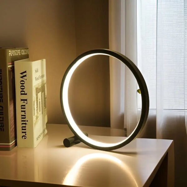 Dimmable LED design modern – LumaHalo table lamp - Image 2