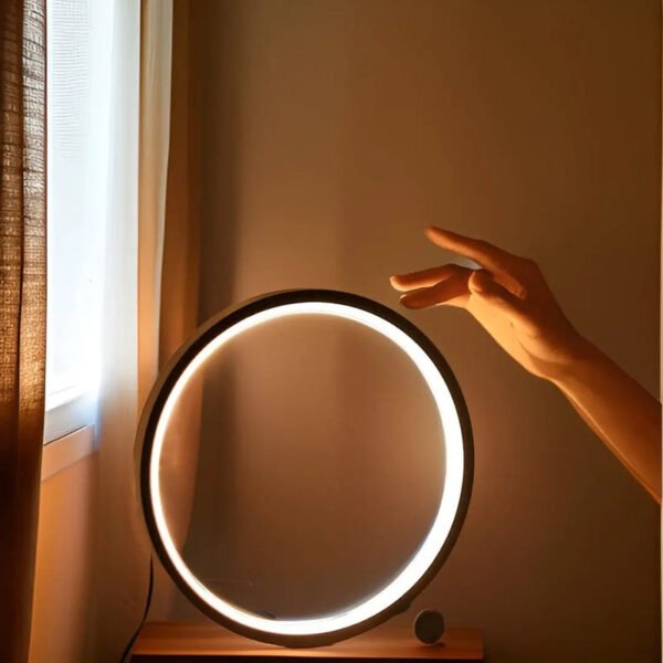 Dimmable LED design modern – LumaHalo table lamp - Image 8