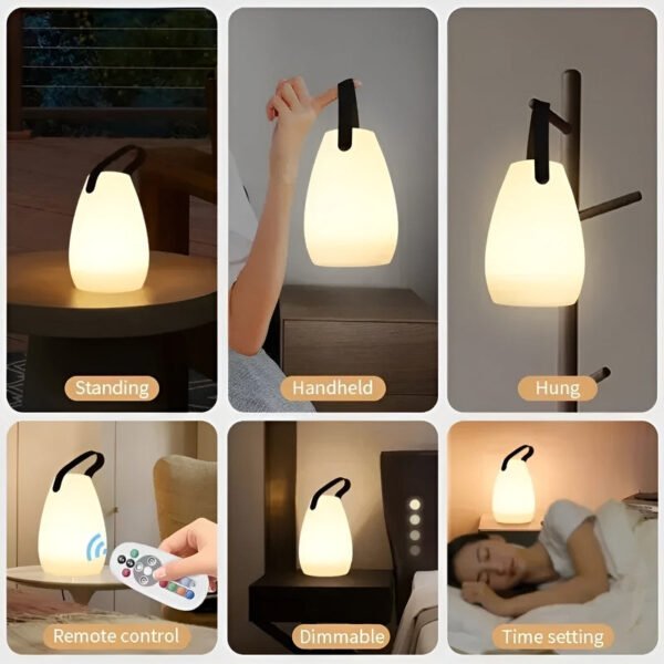 LumiGlow Table Lamp – Wireless, Waterproof, Color Changing LED - Image 5