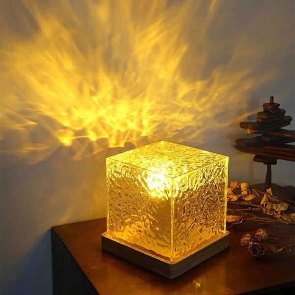 Lumos – Elegant wall lamp with color change and wooden base - Image 4