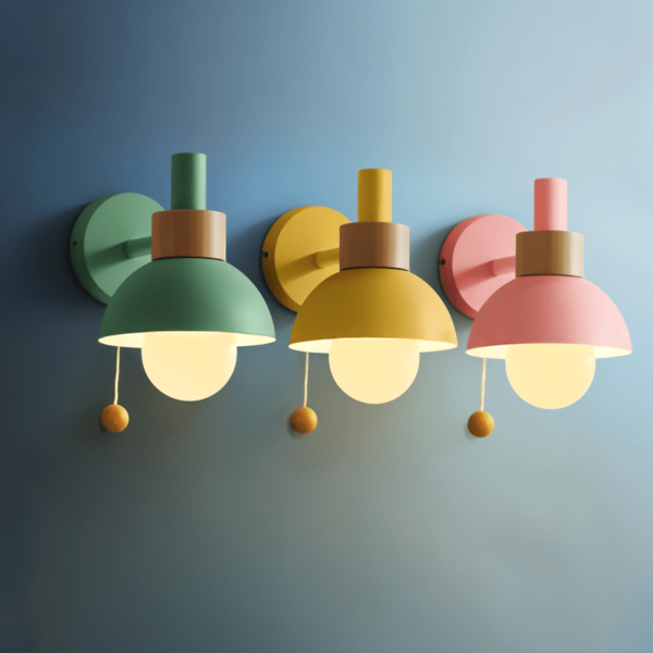 Elegant wooden wall light with pull switch – LichtWelt Modern - Image 2