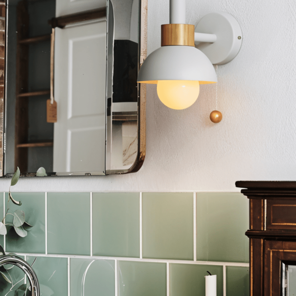 Elegant wooden wall light with pull switch – LichtWelt Modern - Image 8
