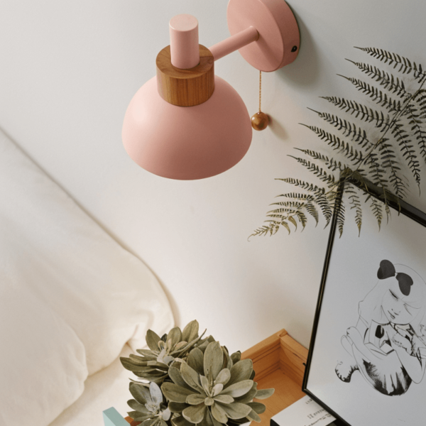 Elegant wooden wall light with pull switch – LichtWelt Modern - Image 5