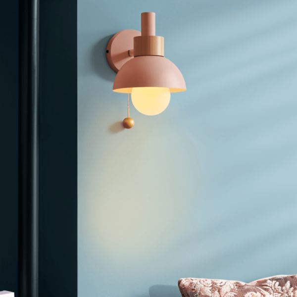 Elegant wooden wall light with pull switch – LichtWelt Modern - Image 6