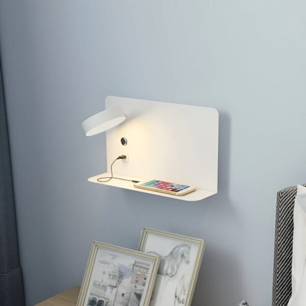 PowerGlow LED Wall Lamp with USB Charging Function Modern 20cm - Image 4