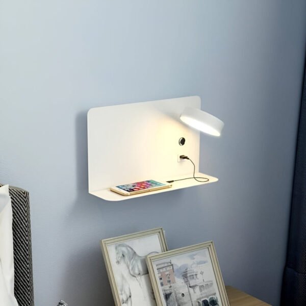 PowerGlow LED Wall Lamp with USB Charging Function Modern 20cm - Image 6