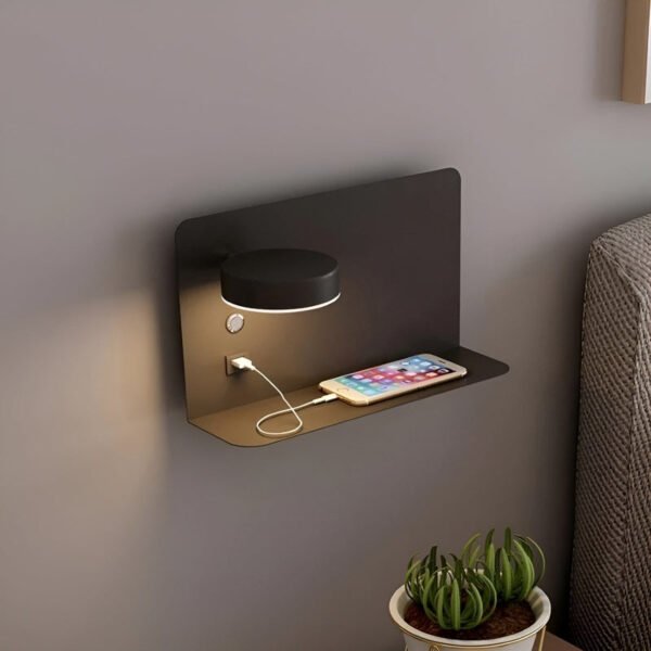 PowerGlow LED Wall Lamp with USB Charging Function Modern 20cm - Image 2