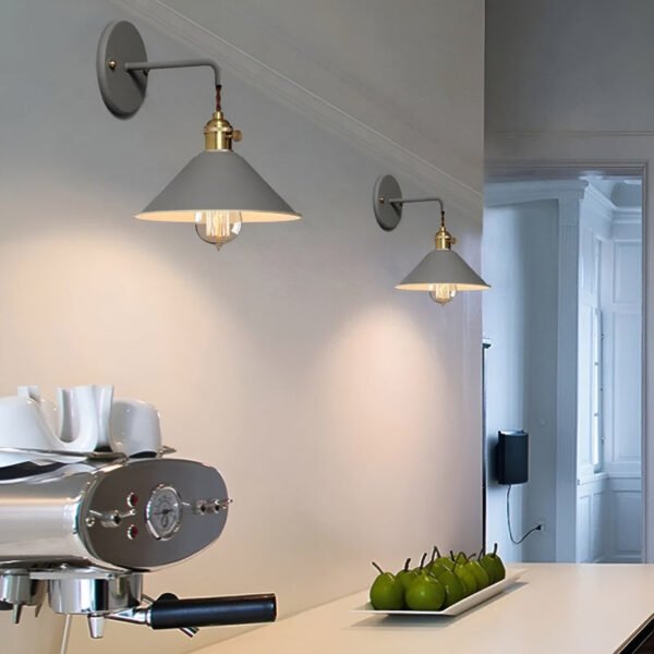 VintageStyle – Conical metal wall lamp for the living room - Image 3