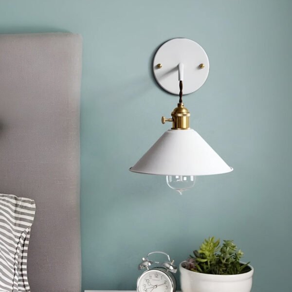 VintageStyle – Conical metal wall lamp for the living room - Image 4