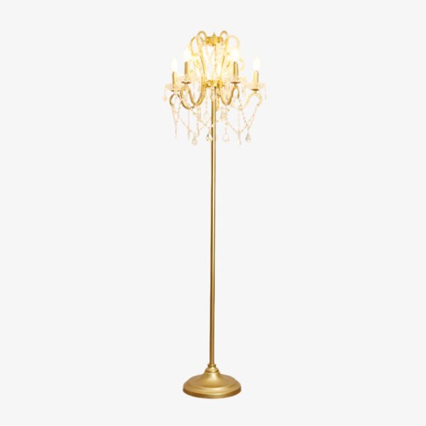 Brilliant crystal floor lamp 53cm for elegant living