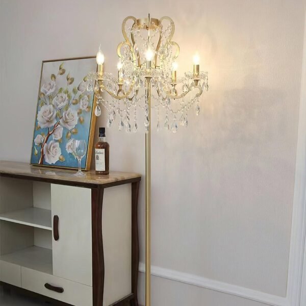 Brilliant crystal floor lamp 53cm for elegant living - Image 4