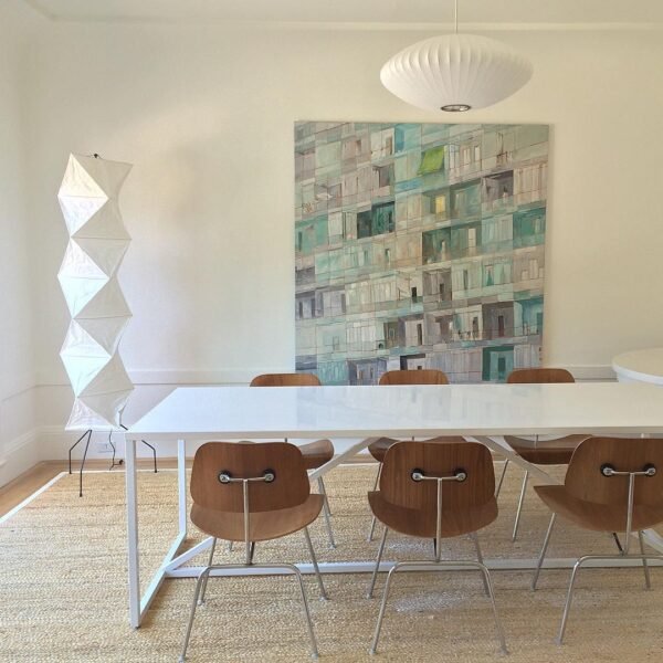 Magic light – Akari UF4-33N floor lamp made of paper and metal - Image 23