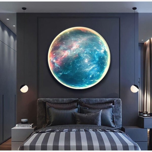 Aurum – LED Circle Galaxy wall light with 9 planet designs - Image 2